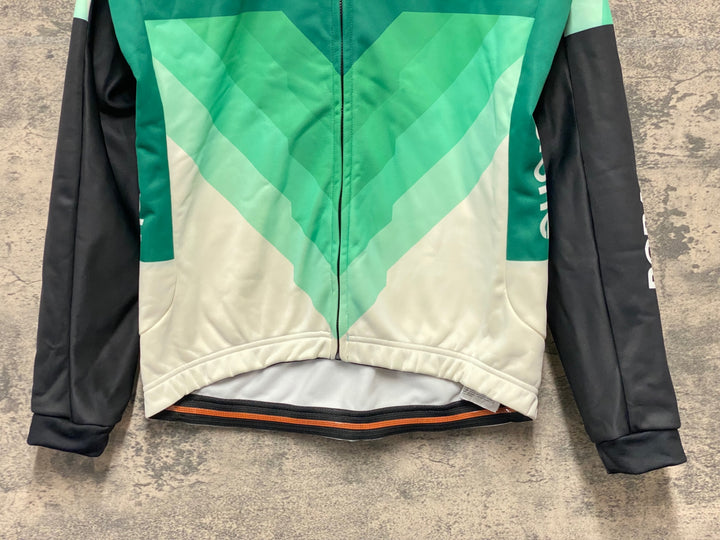 KJ807 スポーツフル sportful 長袖 サイクルジャケット 黒 緑 L 裏起毛