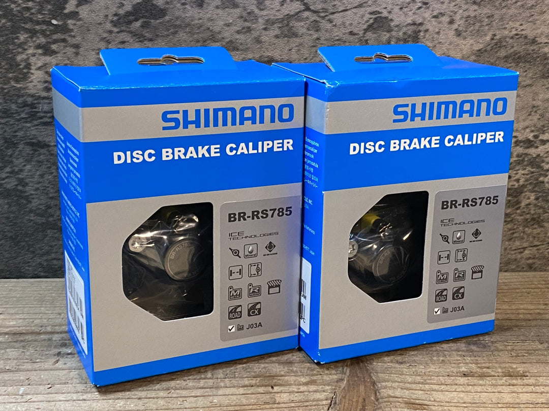 JU374 シマノ SHIMANO BR-RS785 油圧ディスクブレーキキャリパー 前後セット ポストマウント 未使用