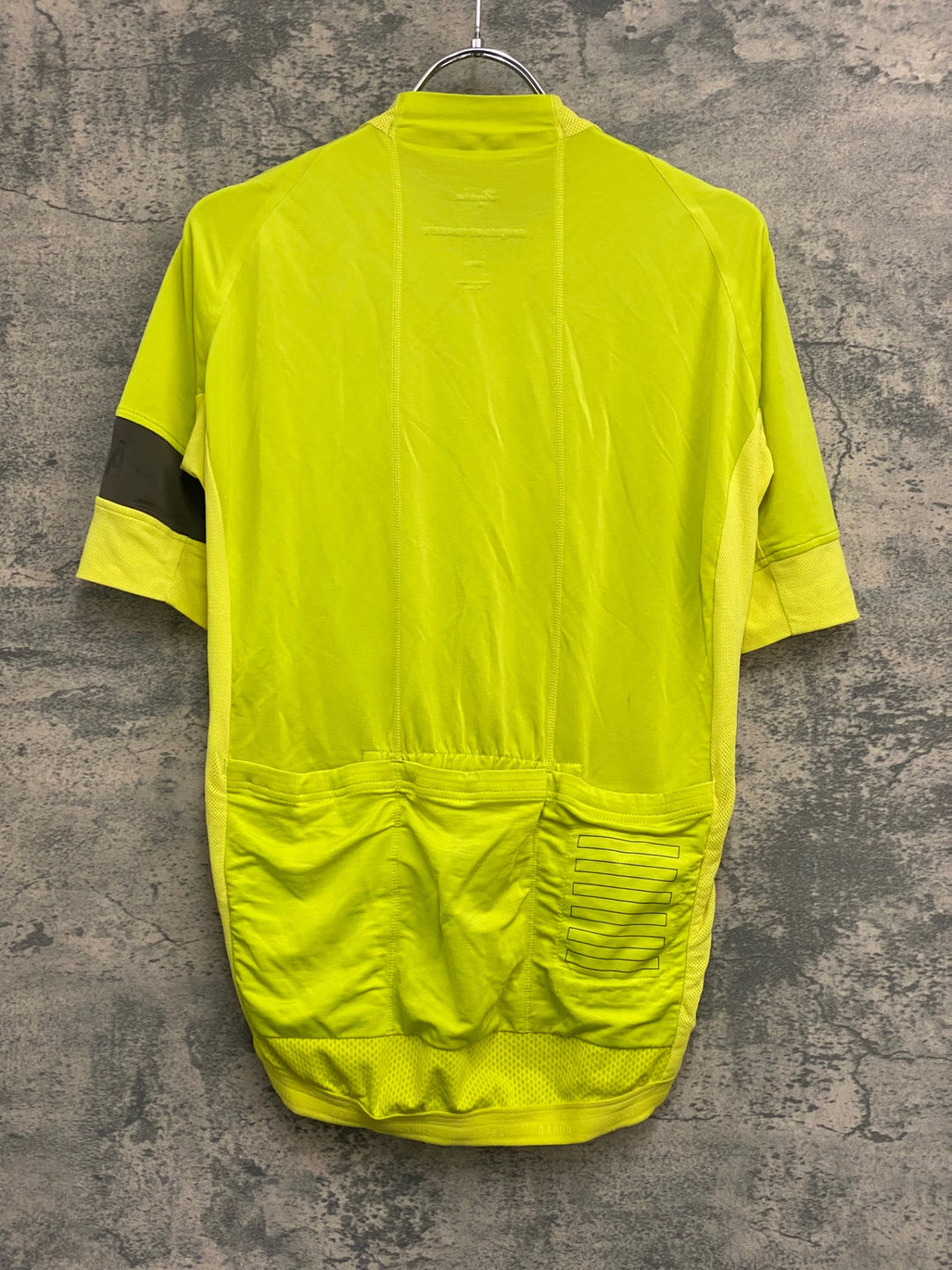 JM830 ラファ Rapha PRO TEAM JERSEY 半袖 サイクルジャージ ネオンイエロー S ※汚れ