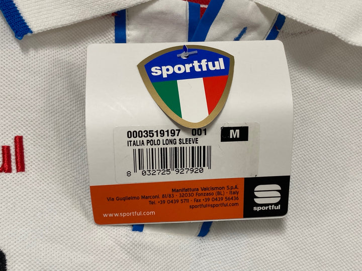 JV536 スポーツフル sportful 長袖 ポロシャツ 白 ITALIA Skoda