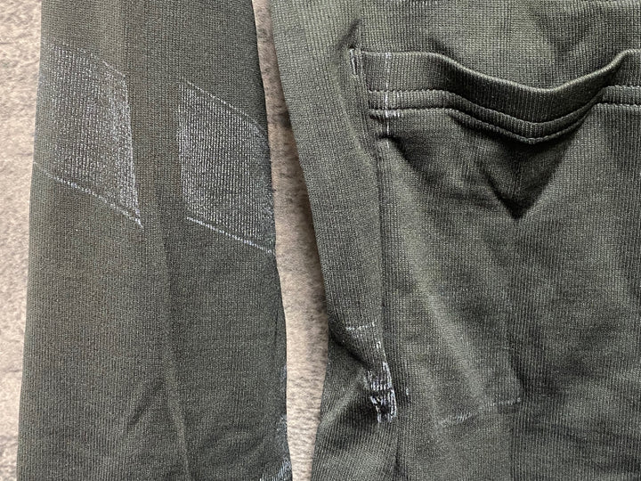 JV236 ラファ Rapha LONG SLEEVE BREVET JERSEY 長袖 サイクルジャージ オリーブ S ※反射部劣化,汚れ