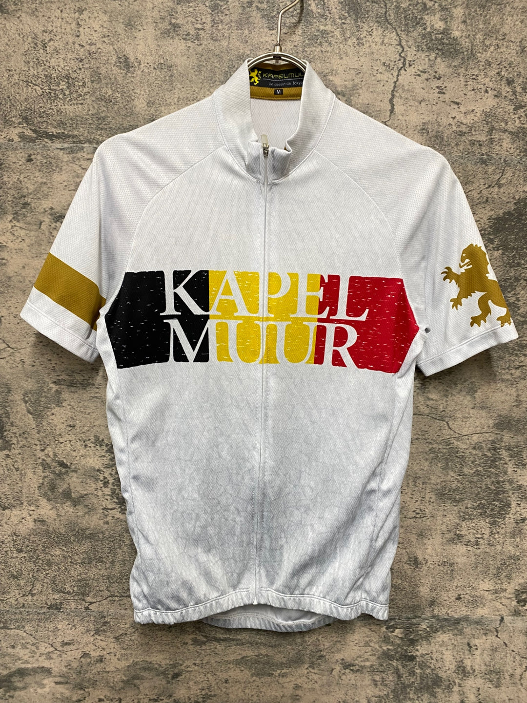 KA197 カペルミュール KAPELMUUR 半袖 サイクルジャージ 白 グレー M