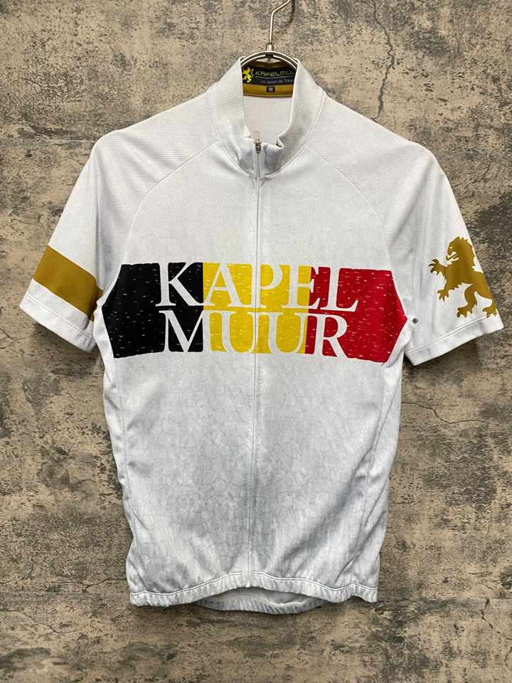 KA197 カペルミュール KAPELMUUR 半袖 サイクルジャージ 白 グレー M