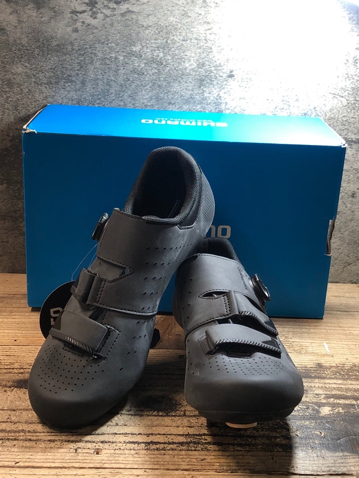 JW540 シマノ SHIMANO SH-RP400M L01S 3穴 SPD-SL ビンディングシューズ EU44 ブラック 未使用品