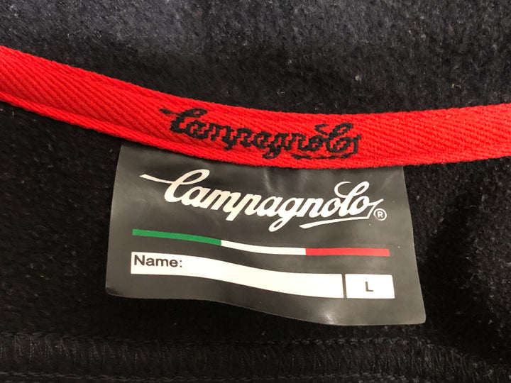 KJ351 カンパニョーロ CAMPAGNOLO 長袖 サイクルジャケット 白 黒 L 裏起毛