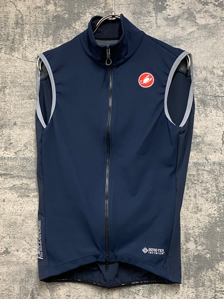 KG810 カステリ CASTELLI ロッソコルサ ROSSO CORSA perfetto ジレ サイクルベスト 黒 S GORE-TEX INFINIUM