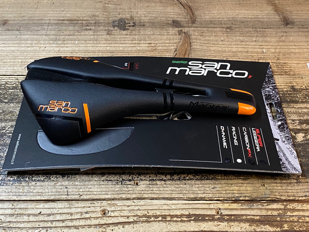 JR310 サンマルコ san marco MANTRA RACiNG サドル 黒オレンジ NARROW XSiLiTE レール