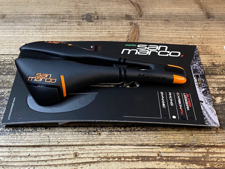 JR310 サンマルコ san marco MANTRA RACiNG サドル 黒オレンジ NARROW XSiLiTE レール