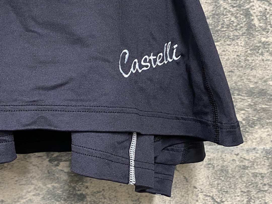 JK846 カステリ castelli サイクルスカート パッド付 黒 XS レディース 擦れあり