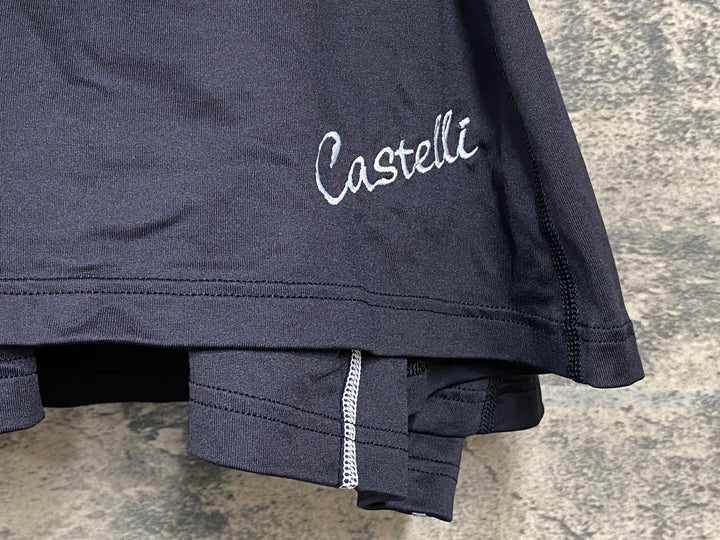 JK846 カステリ castelli サイクルスカート パッド付 黒 XS レディース 擦れあり