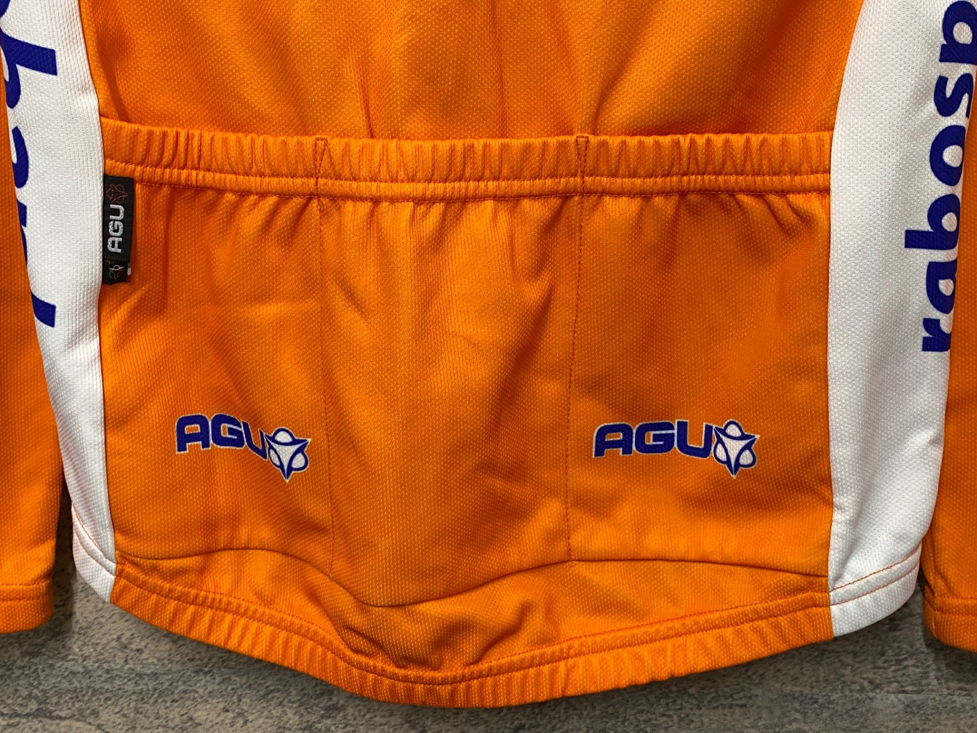 KA111 アグ AGU 長袖 サイクルジャージ オレンジ 青 XS 裏起毛