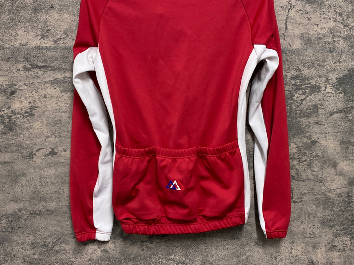 JW616 ルコックスポルティフ le coq sportif 長袖サイクルジャージ 赤 M レディース