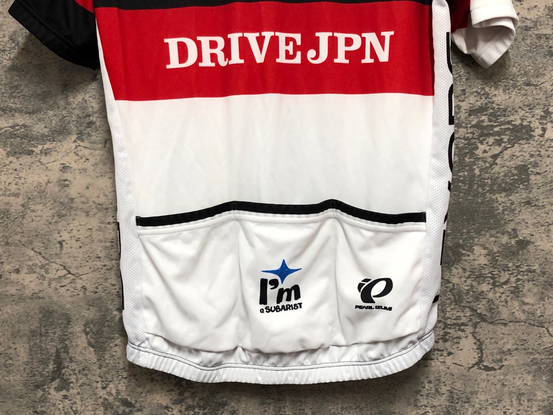 KE192 パールイズミ PEARL iZUMi 半袖 サイクルジャージ 白黒 L SUBARU