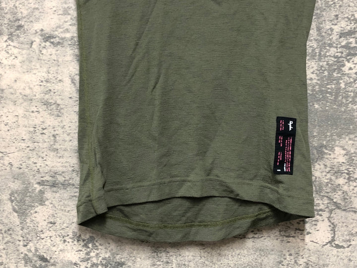 KD904 ラファ Rapha MERINO BASE LAYER - SHORT SLEEVE 半袖 ベースレイヤー カーキ XS