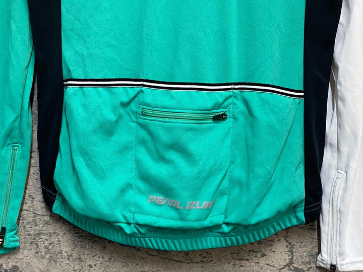 KL672 パールイズミ PEARL iZUMi 長袖 サイクルジャージ 緑白 L レディース