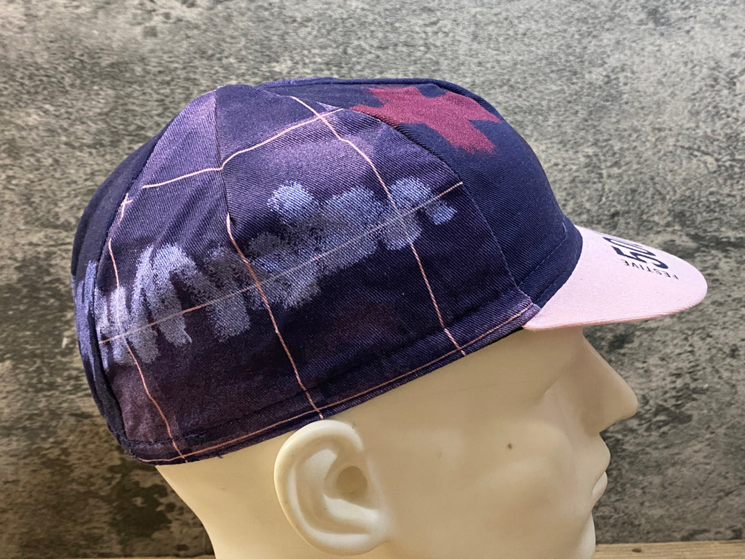 KC695 ラファ RAPHA FESTIVE 500 CAP サイクルキャップ ピンク 総柄 ONESIZE