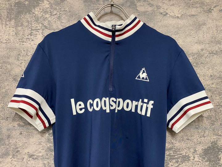 KD630 ルコックスポルティフ le coq sportif 半袖 サイクルジャージ 紺 S