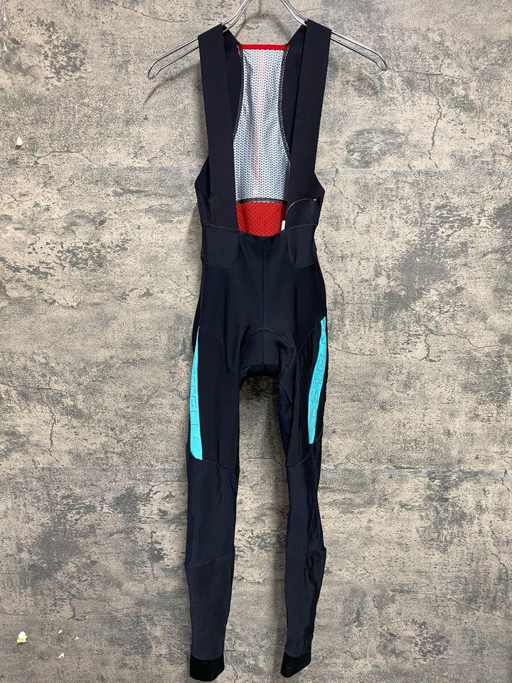 JK211 カステリ CASTELLI ROSSOCORSA ビブタイツ 黒 S 裏起毛 ※内側裏起毛剥がれ