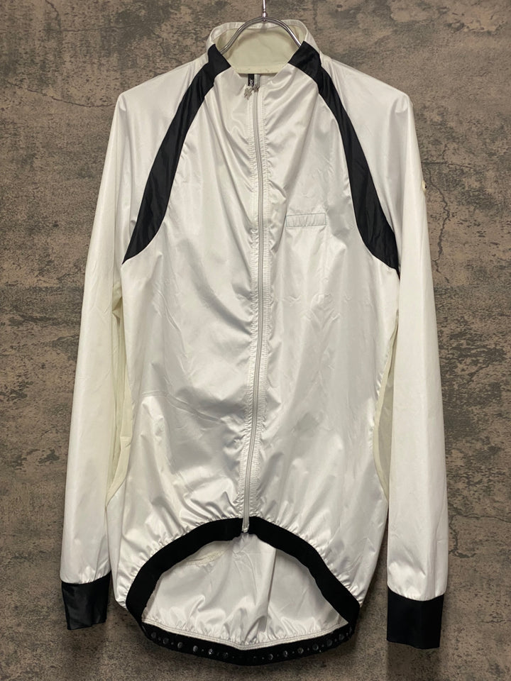 JV136 アソス ASSOS HYBRO V2 長袖 ウインドブレイカー 白 XL ※スレ