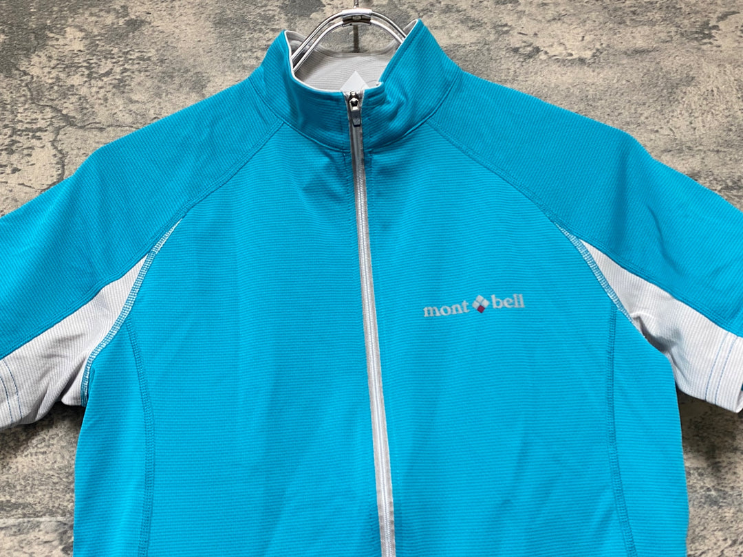KL670 モンベル mont bell 半袖 サイクルジャージ 水色 L レディース