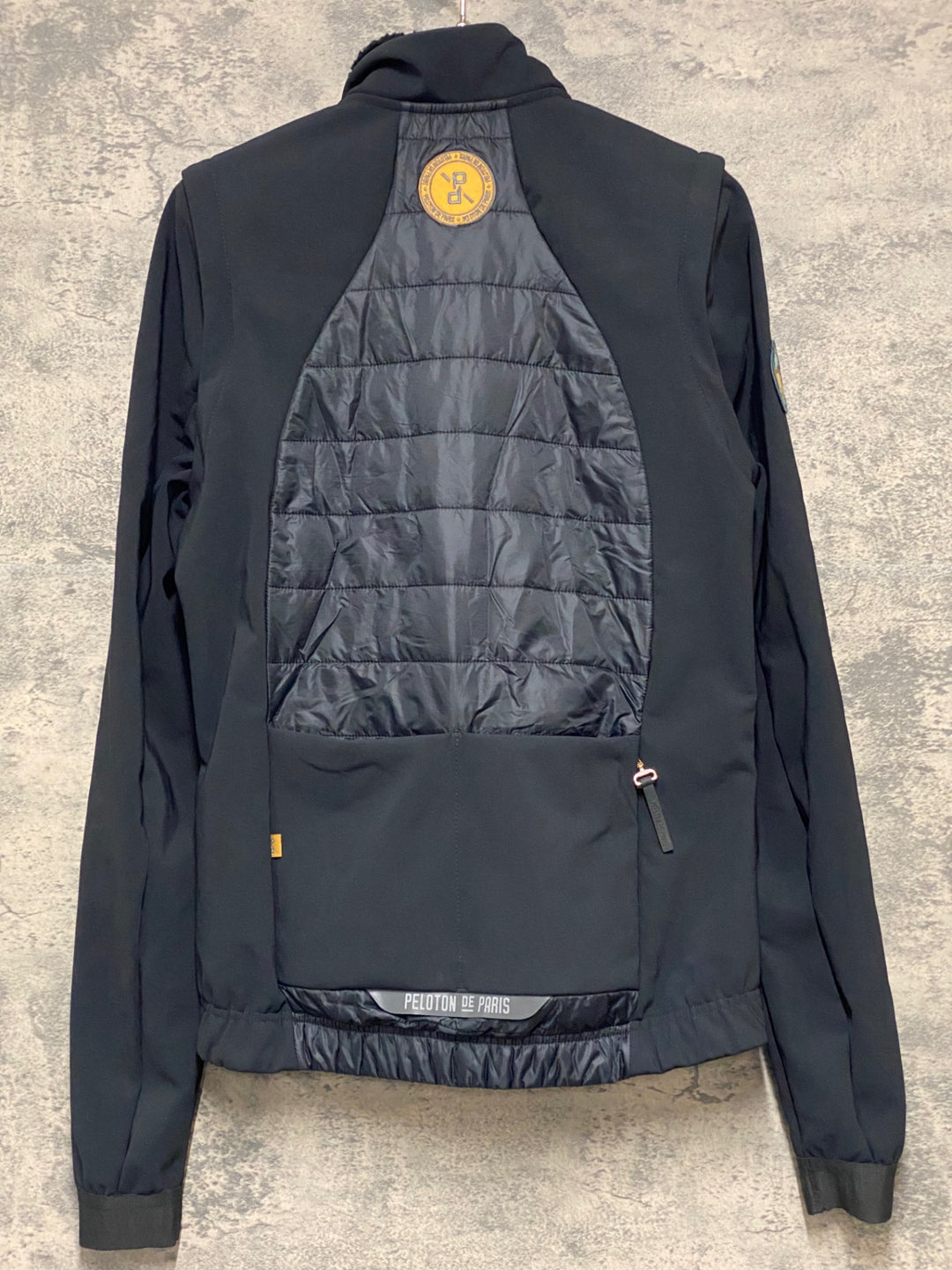 KG352 プロトンドパリ  Peloton de Paris Atlas Puffy Jacket /Gilet 長袖 サイクルジャケット ジレ 黒 S 裏起毛