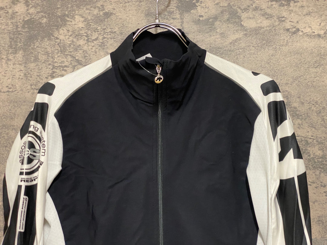 JQ142 アソス assos iJ Intermediate s7 Jersey 長袖サイクルジャケット 白黒 M 裏起毛