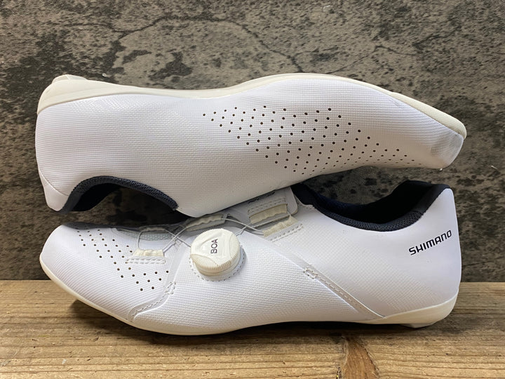 KA967 シマノ SHIMANO RC3 SHRC300M W01 S ビンディングシューズ 3穴 BOA 白 EU40 ※傷