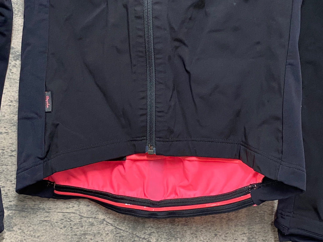 JX002 ラファ Rapha SOUPLESSE JACKET 長袖 サイクルジャケット 黒 S 裏起毛 レディース
