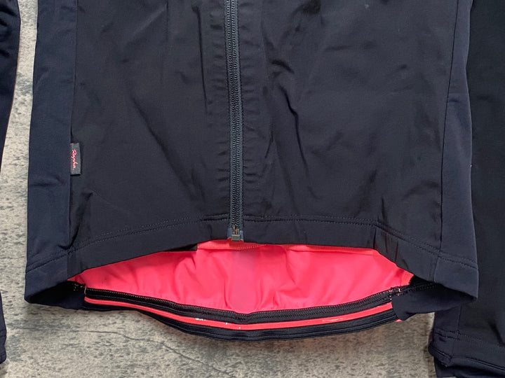 JX002 ラファ Rapha SOUPLESSE JACKET 長袖 サイクルジャケット 黒 S 裏起毛 レディース