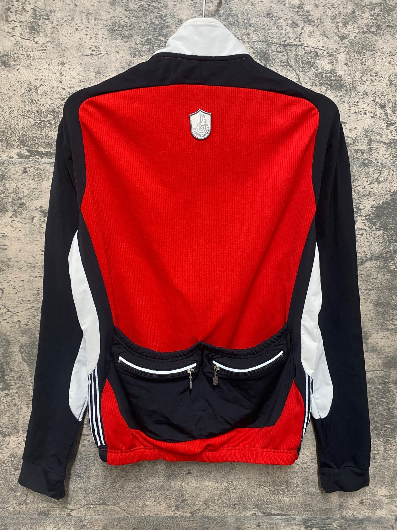 JP397 カンパニョーロ Campagnolo 長袖 サイクルジャージ 赤 白 黒 M