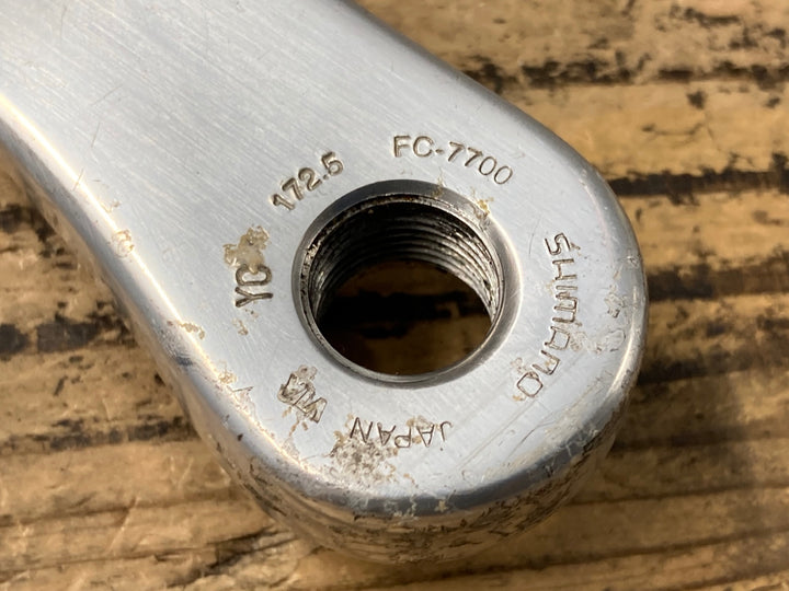 KO827 シマノ SHIMANO デュラエース DURA-ACE FC-7700 クランクセット 172.5mm MICHE SUPER TYPE チェーンリング