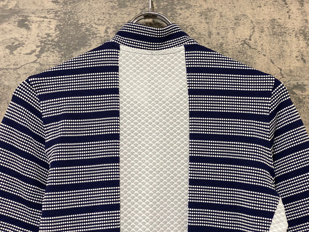 KN641 カフェドシクリステ Cafe du Cycliste FRANCINE Man 半袖 サイクルジャージ 紺 白 S