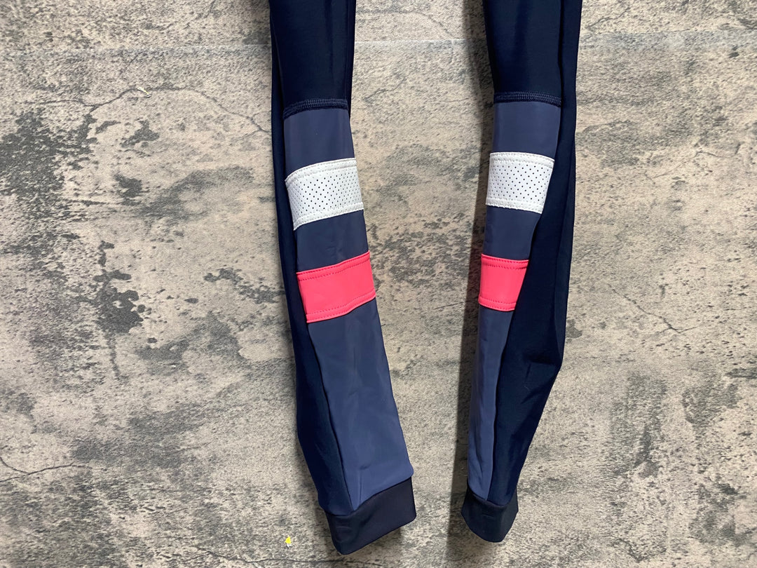 KB326 ラファ Rapha CARGO WINTER TIGHTS WITH PAD カーゴ ビブタイツ 紺 S 裏起毛