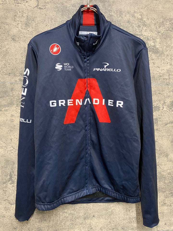 KG030 カステリ CASTELLI GRENADIER 長袖 サイクルジャージ 濃紺 M ※擦れ