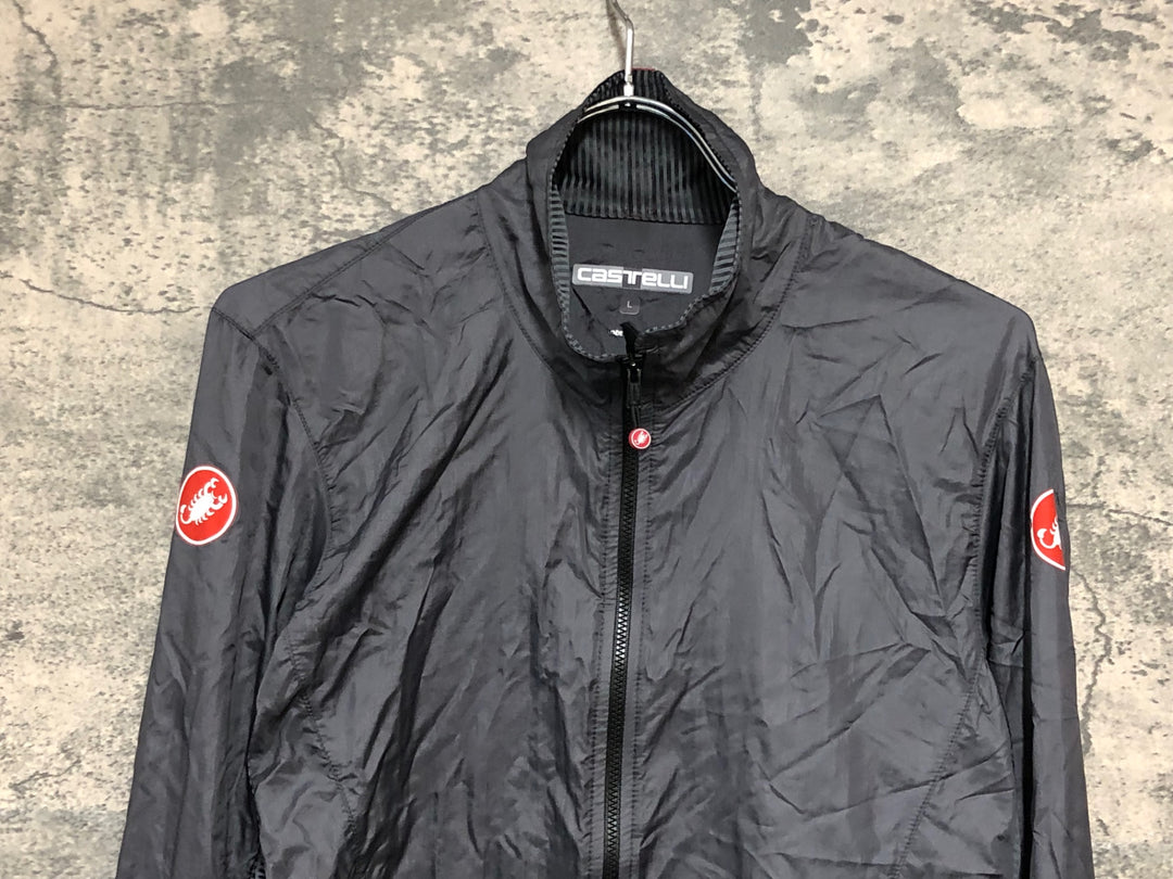 KA349 カステリ CASTELLI 長袖 サイクルジャケット グレー L 裏起毛