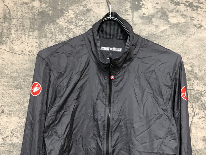 KA349 カステリ CASTELLI 長袖 サイクルジャケット グレー L 裏起毛