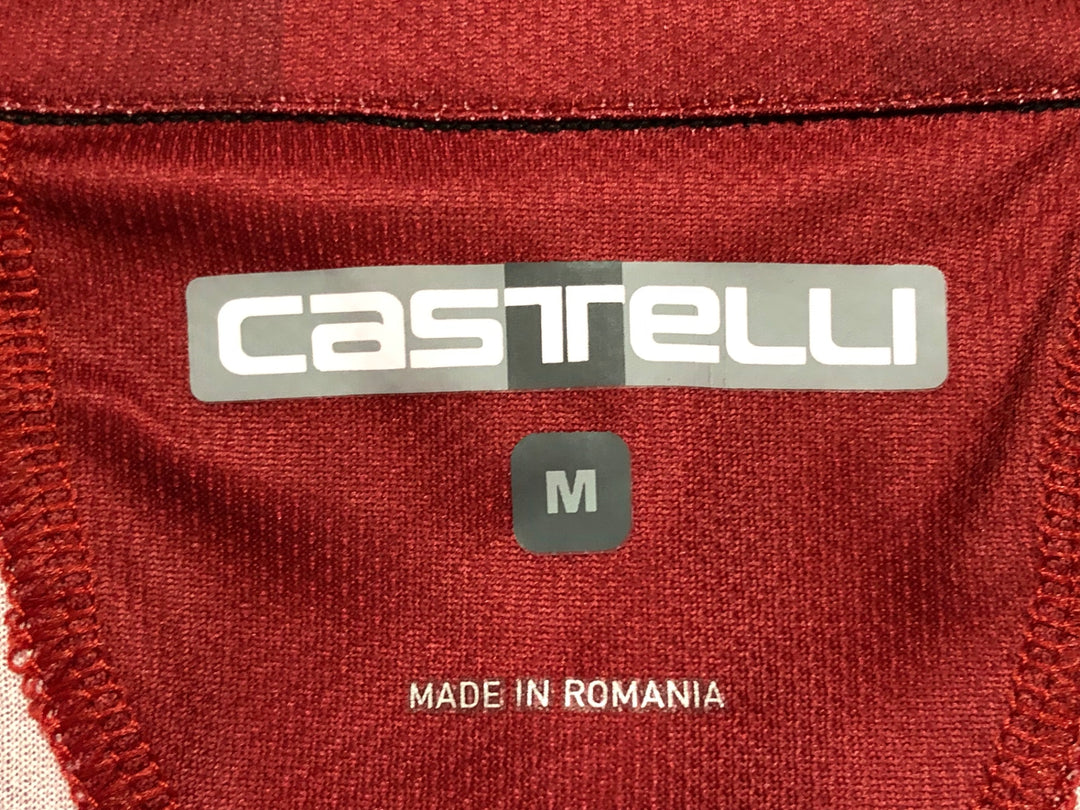 KD941 カステリ CASTELLI 半袖 サイクルジャージ 赤 黒 M INEOS