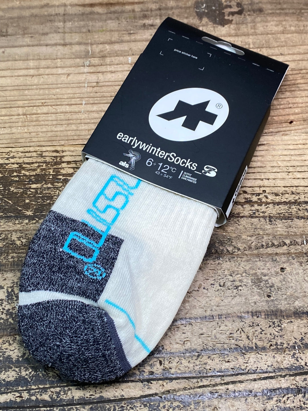 JQ170 アソス assos earlywinterSocks S7 サイクルソックス 白 2