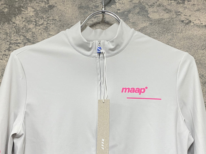 KI310 マープ MAAP TRAINING JERSEY 長袖 サイクルジャージ グレー S 裏起毛