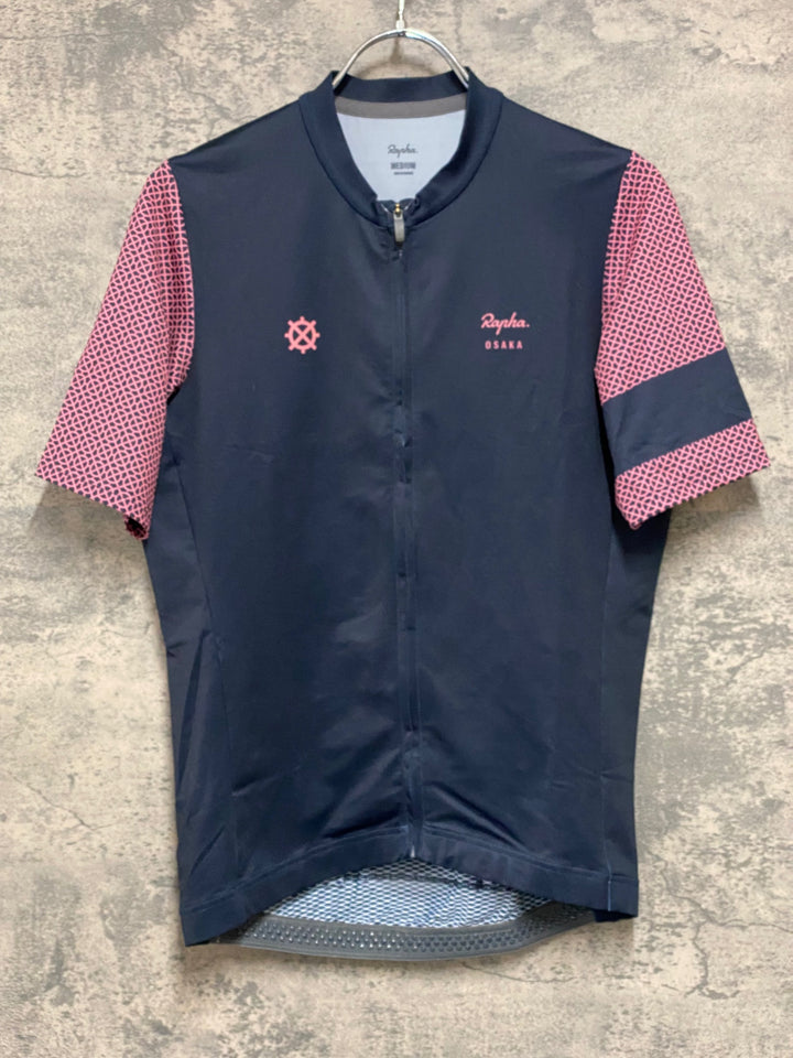 JM527 ラファ Rapha CLUBHOUSE MERCH MIDWEIGHT RACE JERSEY 半袖 サイクルジャージ 濃紺 M