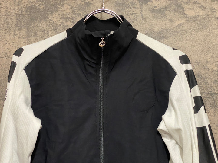 JQ143 アソス assos iJ Intermediate s7 Jersey 長袖サイクルジャケット 白黒 M 裏起毛