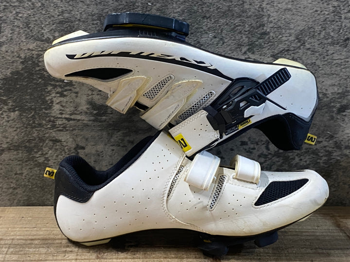 KG506 マヴィック MAVIC キシリウム KSYRIUM ELITE ビンディングシューズ 白 3穴 EU42 ※汚れ