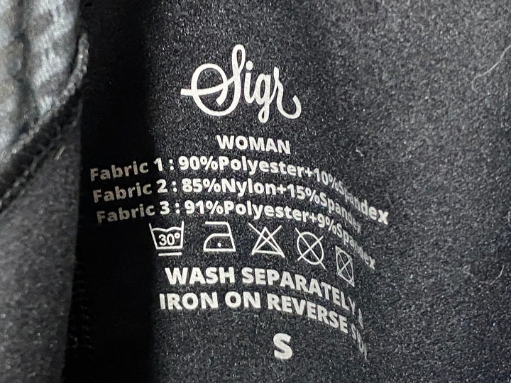 KO407 シーガー Sigr ビブタイツ 黒 S 裏起毛 レディース