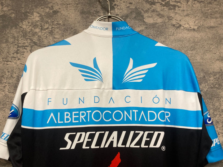 KJ862 スポーツフル sportful 半袖 サイクルジャージ 白青 L SAXO BANK
