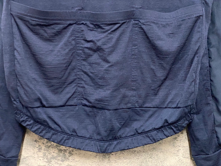 KF708 ラファ Rapha LONG SLEEVE BREVET WINDBLOCK JERSEY 長袖 サイクルジャージ 紺 M