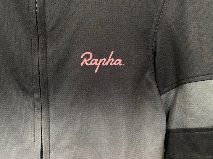 KM206 ラファ Rapha PRO TEAM TRAINING JERSEY 半袖 サイクルジャージ 黒グレーピンク S ※ほつれあり