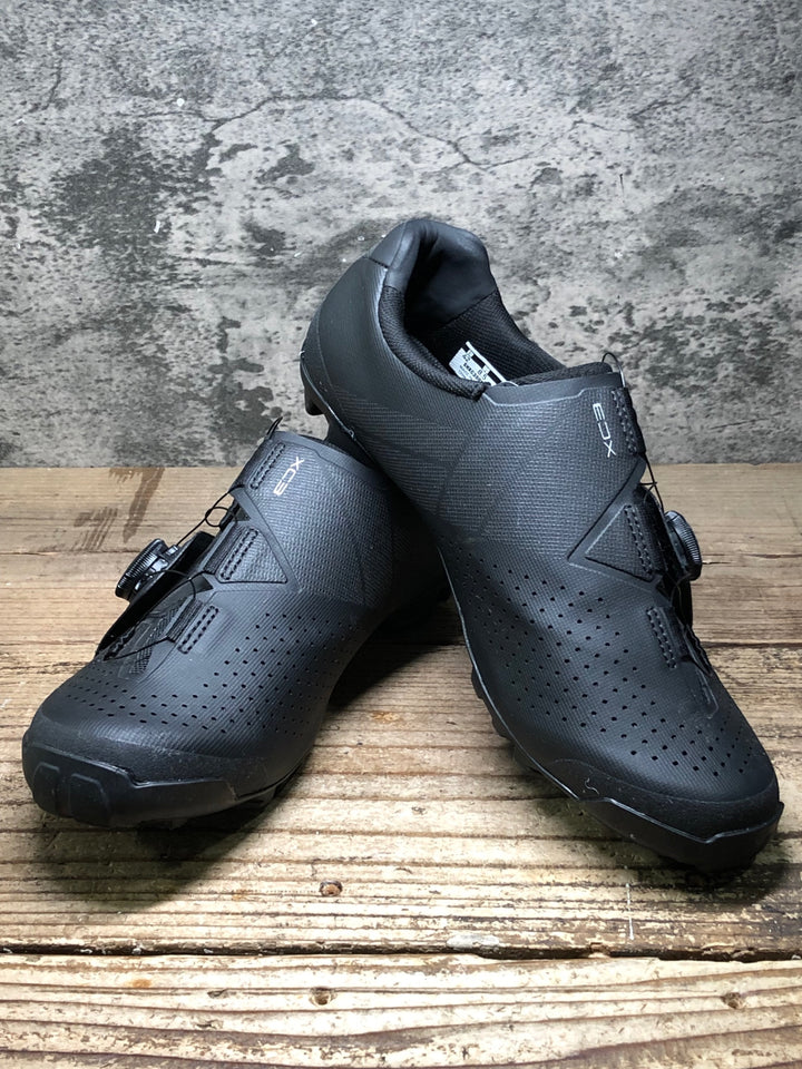 JP118 シマノ SHIMANO XC3 SHXC300M L01 S ビンディングシューズ 2穴 BOA 黒 EU42
