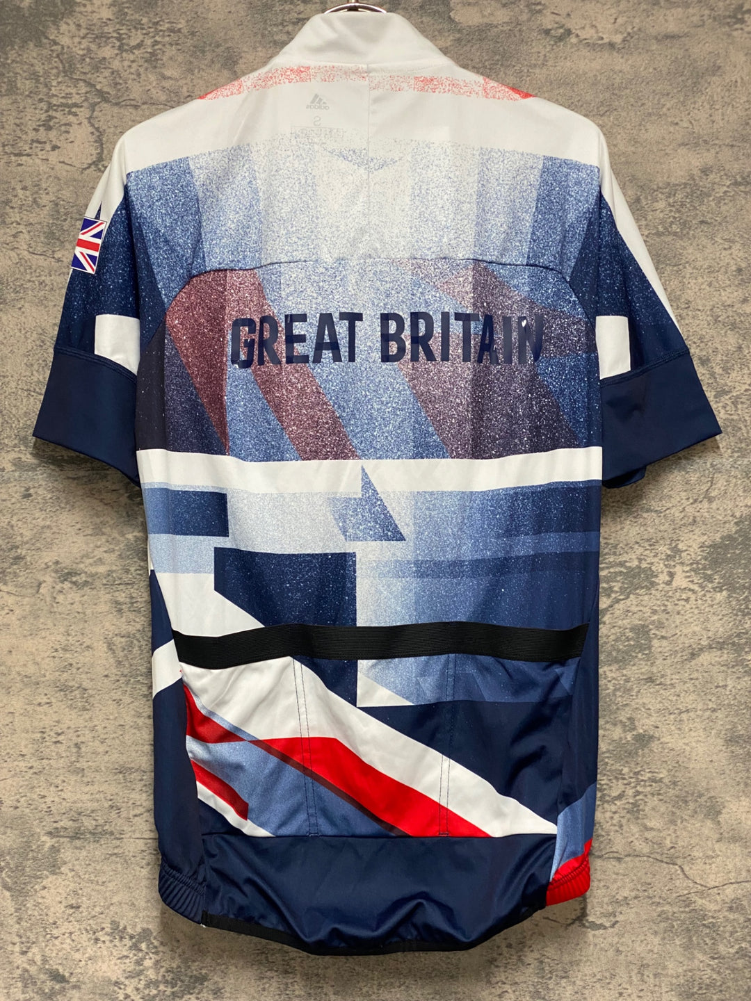 KG333 アディダス adidas 半袖 サイクルジャージ 白 赤 紺 S GREAT BRITAIN