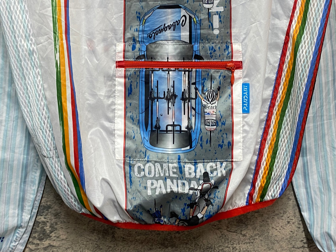 KQ638 パンダーニ PANDANI 長袖 ウィンドブレーカー 白 グレー 総柄 M