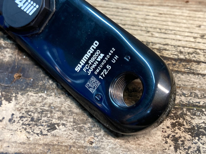 IZ387 シマノ SHIMANO デュラエース DURA-ACE FC-R9200 クランクアームセット 172.5mm 4iiii パワーメーター付き ペアリング確認済